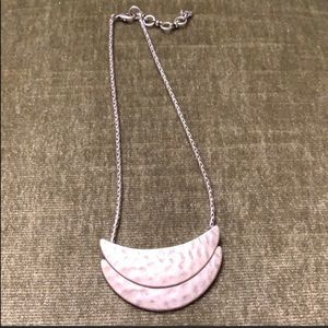 EUC Lucky Brand Boho Crescent Silver Necklace